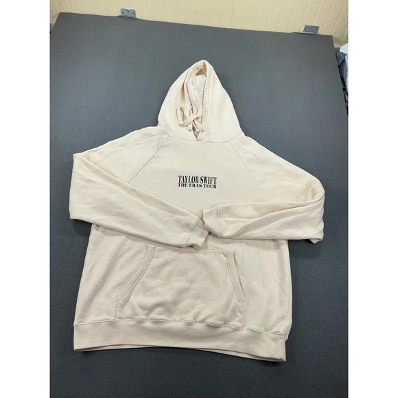 Taylor Swift The Eras Tour Beige Graphic Hoodie Sweatshirt women's medium cream - Picture 3 of 11